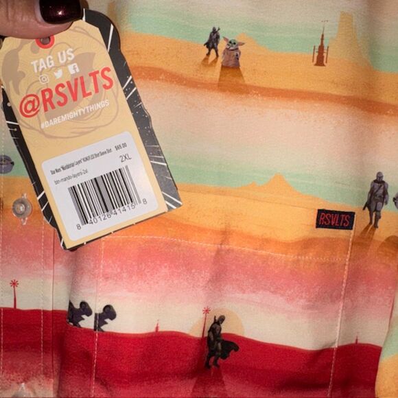RSVLTS Star Wars Mandalorian Layers Shirt Sleeve Shirt 2XL NWT - Picture 4 of 8
